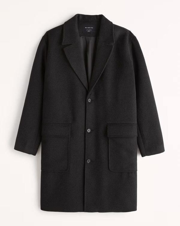 Wool-Blend Topcoat | Abercrombie & Fitch (US)