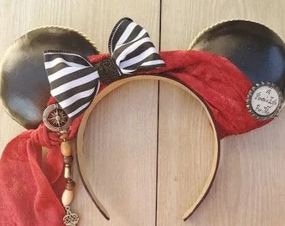 Disney Pirate Ears/mickey Ears/jack Sparrow Inspired/pirates | Etsy | Etsy (US)