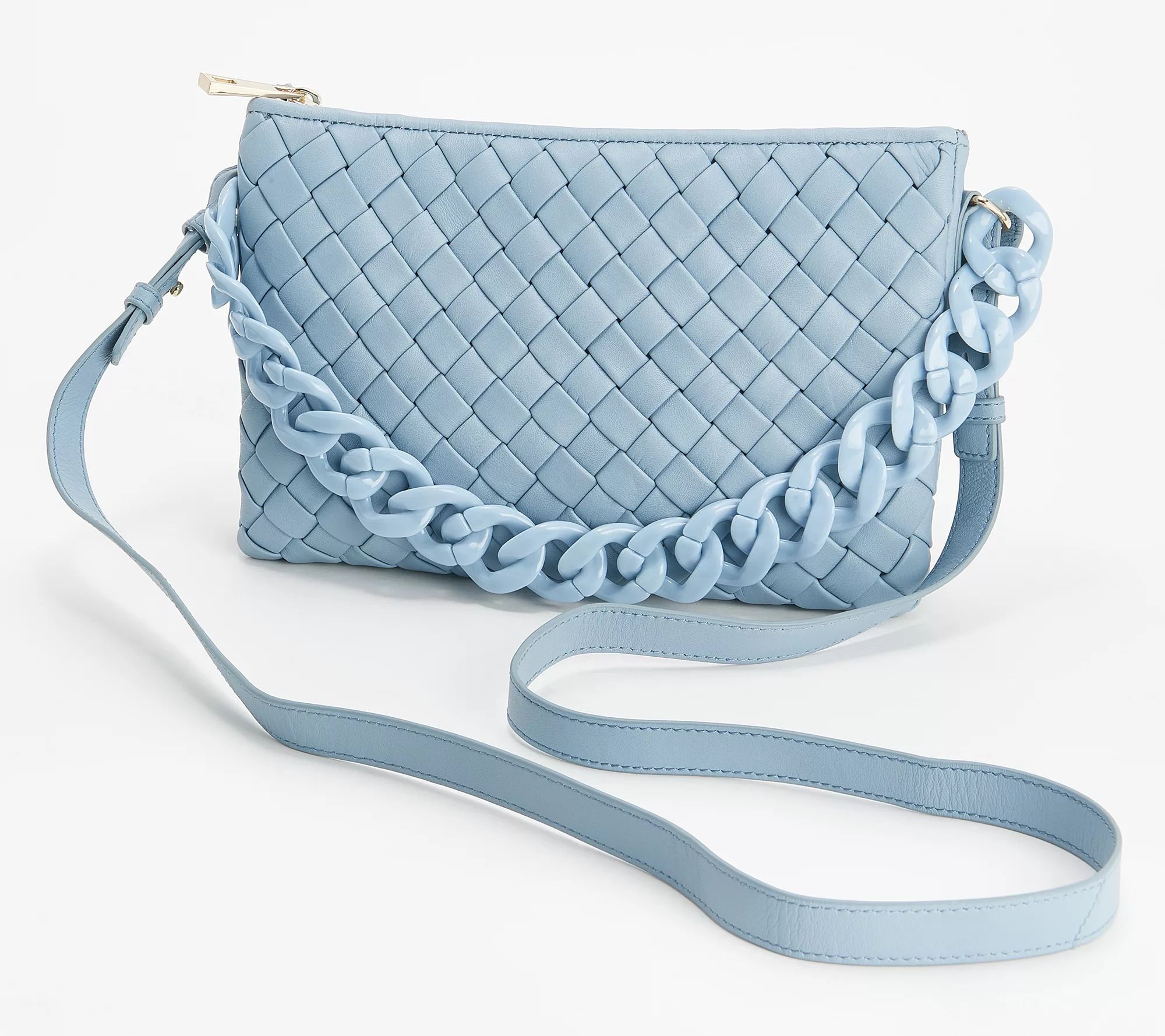 Vince Camuto Leather Crossbody with Chain - Adyna - QVC.com | QVC