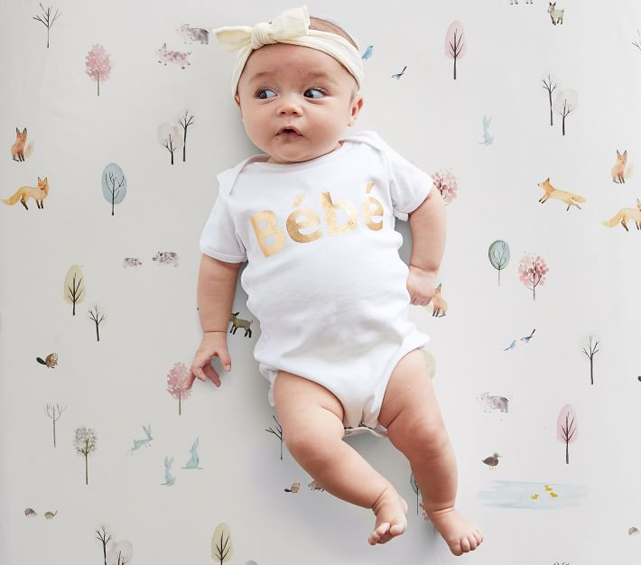 Dakota Woodland Organic Crib Fitted Sheet | Pottery Barn Kids