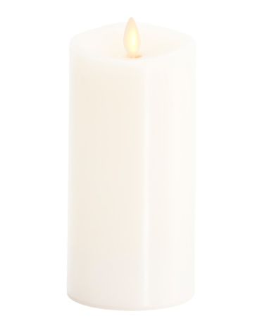 6.5in Melted Smooth Unscented Moving Flame Led Pillar Candle | Pillows & Decor | Marshalls | Marshalls