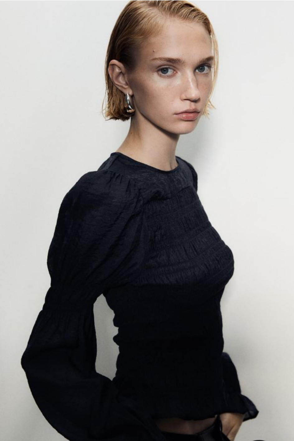 H&M Smocked Top 

#LTKSeasonal #LTKstyletip