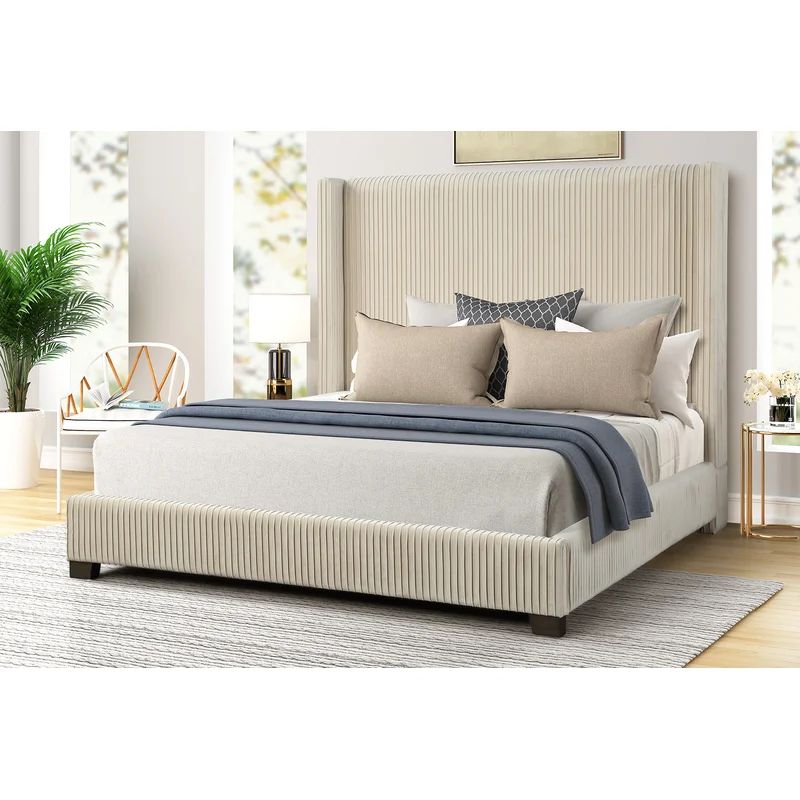 Corey Pleated Upholstered Bed | Wayfair North America