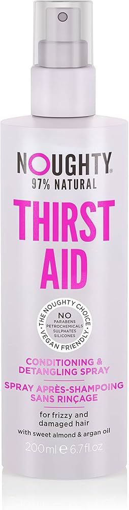 Noughty Thirst Aid Conditioning and Detangling Spray for Dry, Frizzy and Damaged Hair, Vegan 97% ... | Amazon (US)