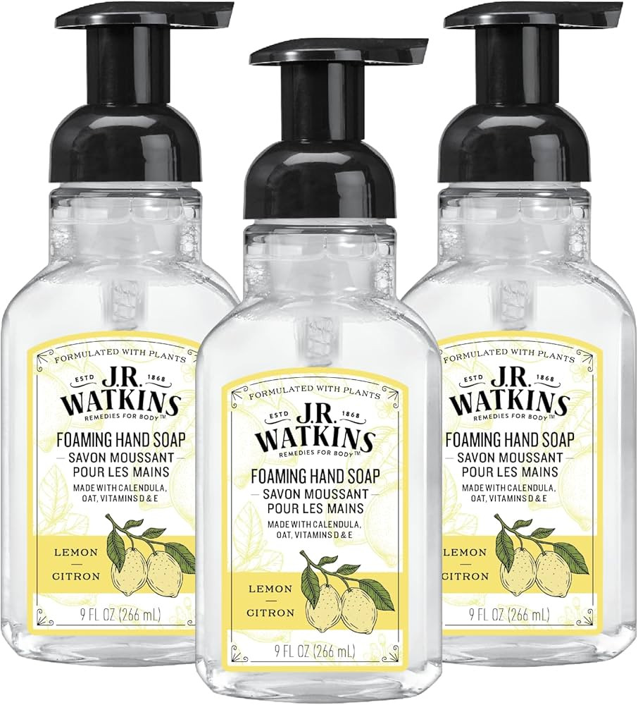 J.R. Watkins Foaming Hand Soap with Pump Dispenser, Moisturizing Foam Hand Wash, All Natural, Alc... | Amazon (US)