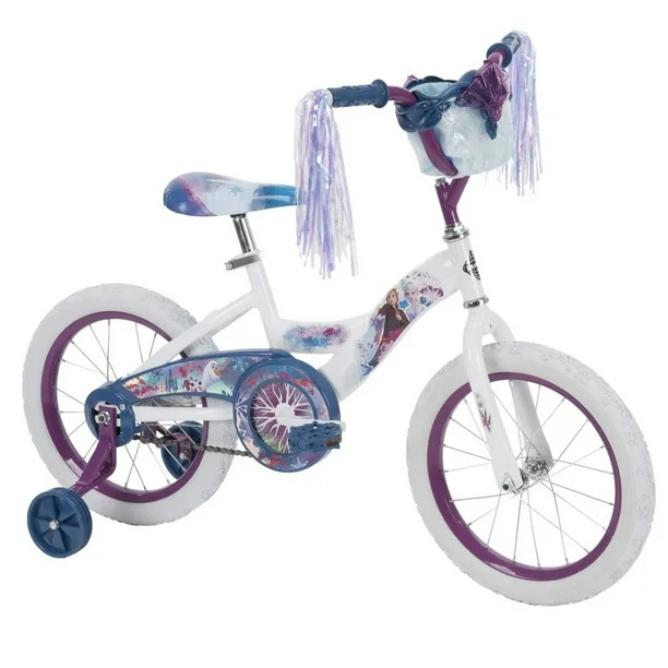 Huffy Frozen 2 16 In., Kids Ages 4-8 Training Wheel Coaster Bicycle with Handlebar Bag - Walmart.... | Walmart (US)