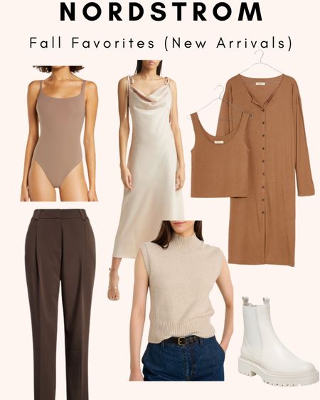 Nordstrom fall fashion! The best fall outfit ideas including THE must have skims bodysuit, trendy dress pants and lug sole boots! 
.
.
.
,
Womens fashion - slip dress - satin midi dress - two piece set - long cardigan set - Nordstrom finds - Nordstrom new arrivals - fall arrivals 

#LTKSeasonal #LTKunder100 #LTKunder50