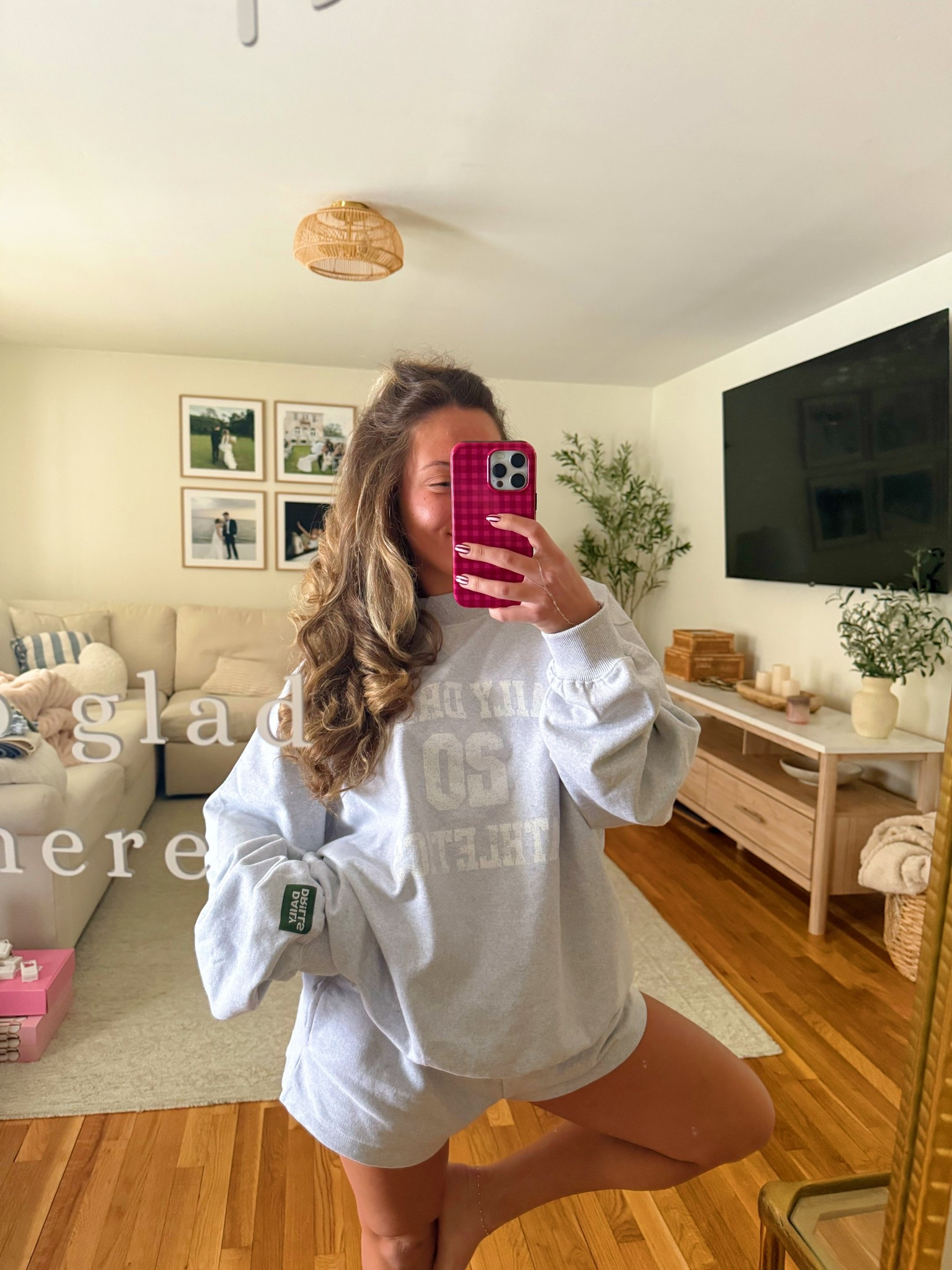 wearing a M/L in top + XS/S in shorts! 