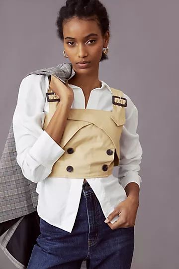 Eva Franco Trench Buttoned Blouse | Anthropologie (US)