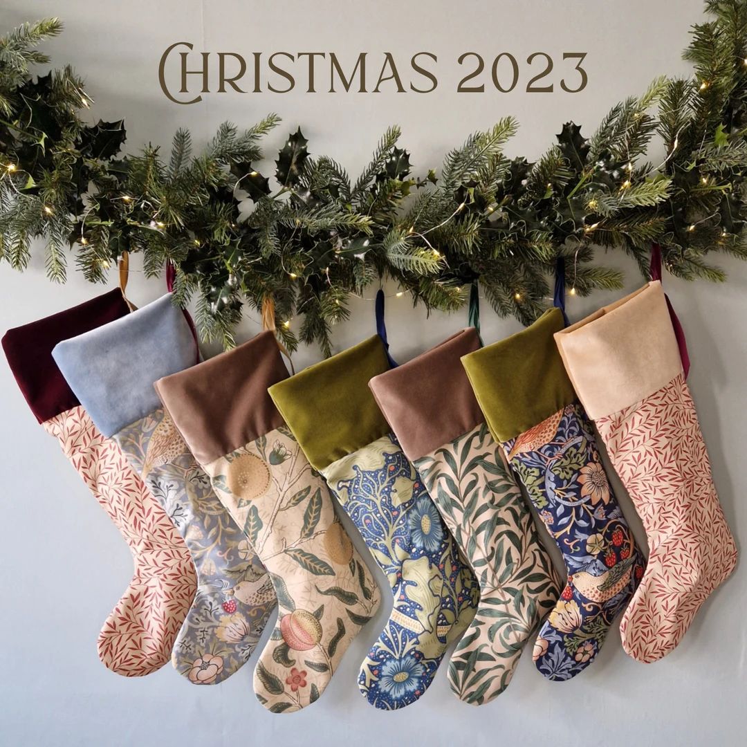 William Morris Christmas Stockingsvelvet Cuffchristmas - Etsy | Etsy (US)