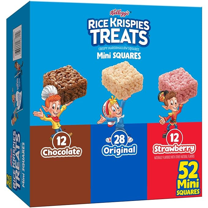 Rice Krispies Treats Mini Crispy Marshmallow Squares, Kids Snacks, Lunch Snacks, Variety Pack, 20... | Amazon (US)