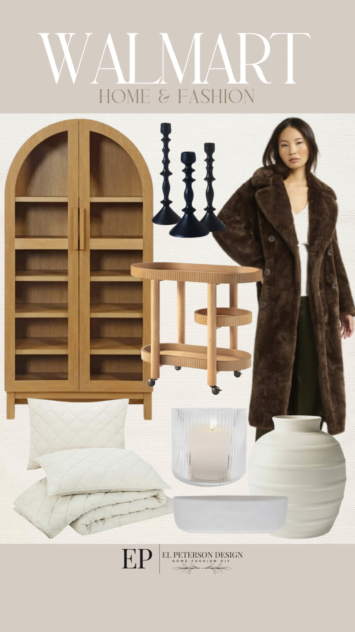 Accent cabinet
Long jacket
Vase
Bar cart
Comforter set
Candles
Candle holder 

#LTKStyleTip #LTKHome