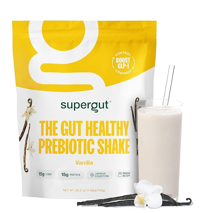 Supergut Prebiotic Shakes | Meal Replacement | Boost GLP-1 | High Protein and Fiber | No Added Su... | Amazon (US)