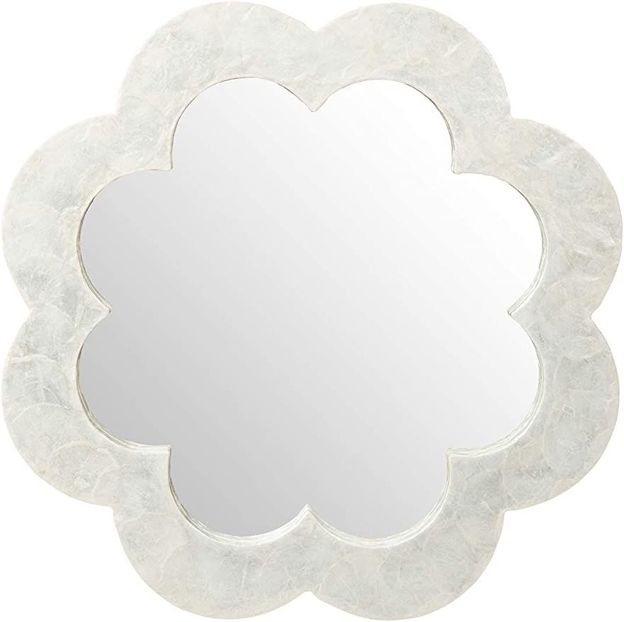 Kouboo 1040138 Flower Capiz Seashell Wall Mirror, Natural White | Amazon (US)