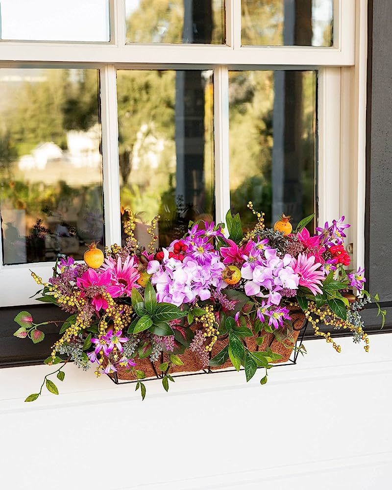 Balsam Hill Outdoor Vibrant Summer Bloom Window Box | Amazon (US)