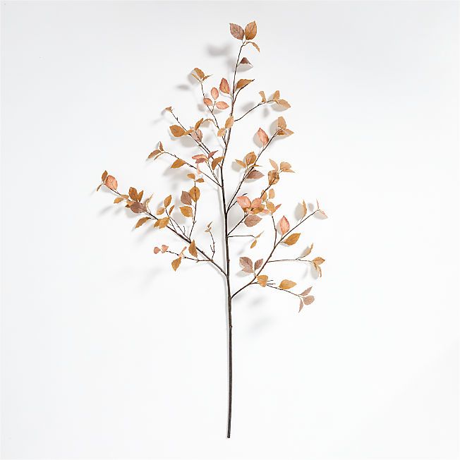 Faux Golden Yellow Leaf Branch 66" + Reviews | Crate & Barrel | Crate & Barrel