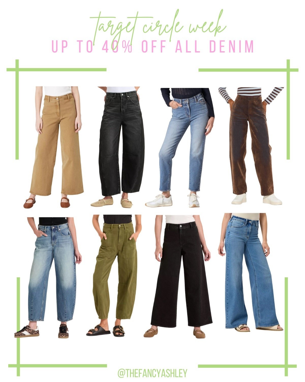 Target denim is 40% off!! Now’s the perfect time to stock up on your fave fall closet staple. Tons of washes and styles to choose from. Pair them with a cute tee or a cozy sweater for everyday perfection, or dress them up with a bodysuit or blazer. Run, don’t walk! Target Circle Week | Target sale finds | Target finds | denim | jeans | fall staple | fall fashion 

#LTKSaleAlert #LTKFindsUnder50 #LTKSeasonal