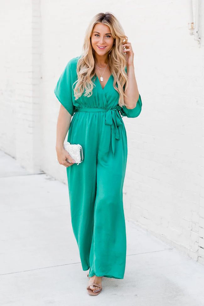 Path To Happiness Teal Jumpsuit FINAL SALE | Pink Lily