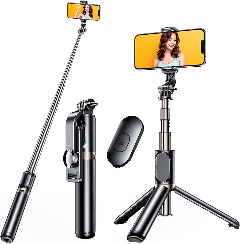 Blukar Selfie Stick, 4 in 1 Extendable Bluetooth Selfie Stick Tripod - 360° Rotation Stable Trip... | Amazon (UK)