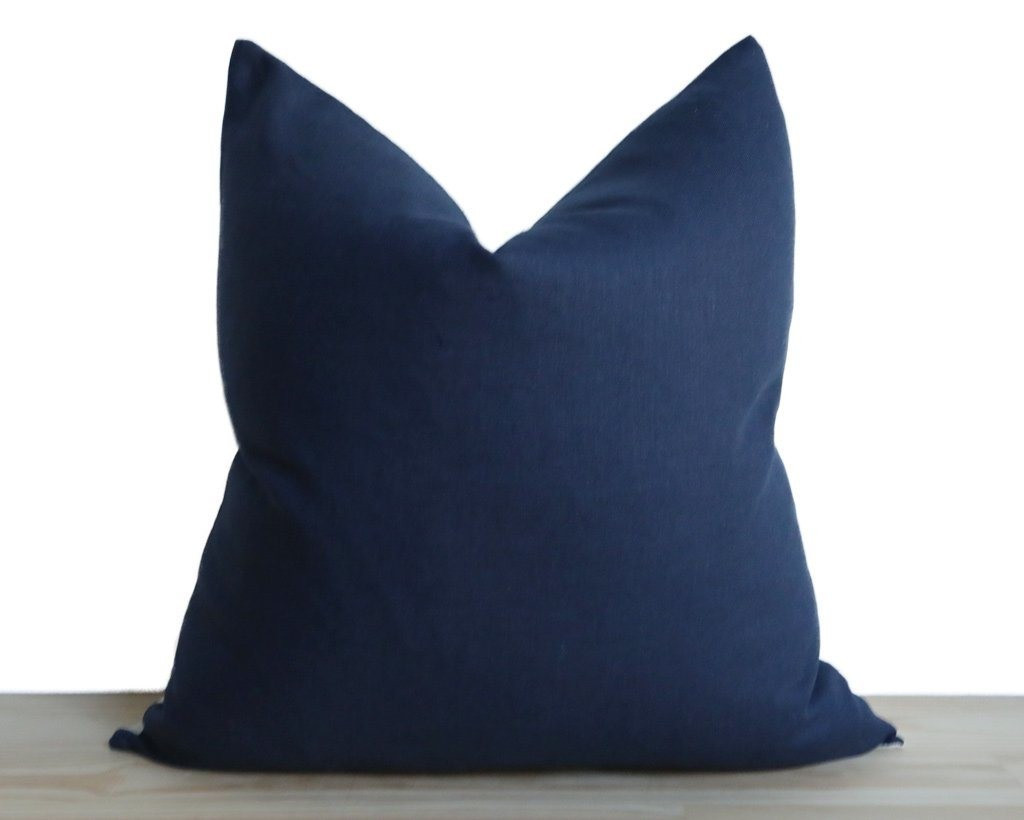 Linen Pillow Cover, Navy | Coterie, Brooklyn