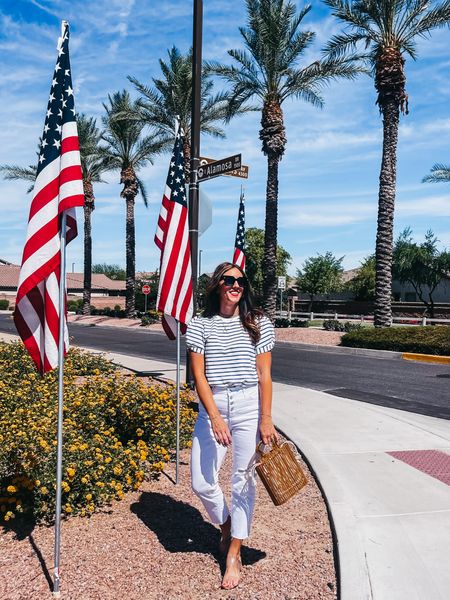 💙Striped top — size small (use code: JUNE20 for 20% off)
white ankle length straight jeans — size 6

Fourth of July outfit idea, Fourth of July style, summer outfit idea, white jeans, white denim

#LTKStyleTip #LTKFindsUnder50 #LTKSaleAlert