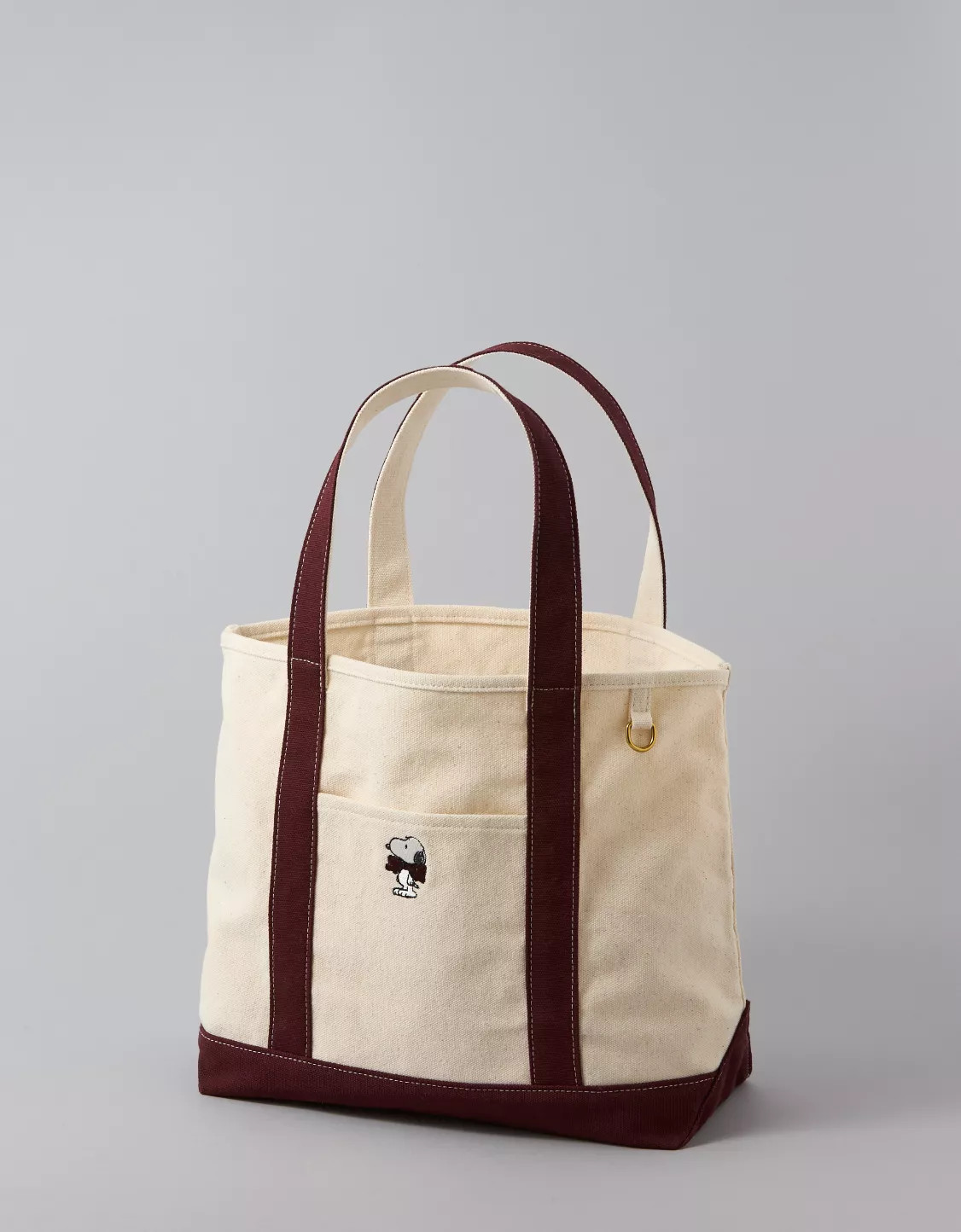 AE Cotton Canvas Snoopy Bow Tote Bag | American Eagle Outfitters (US & CA)