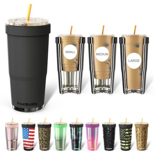 Frostbuddy | To Go Buddy - 30 oz Stainless Steel Vacuum Insulated Tumbler Cup - thermal cups for hot and cold drinks - stainless steel Tumbler Dunkin Cup (Dark Night) | Amazon (US)