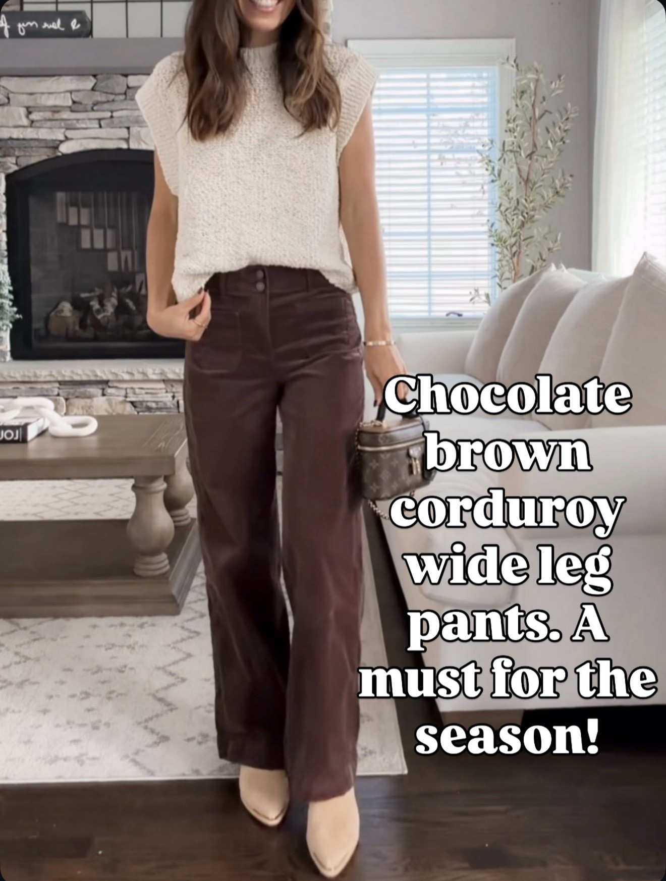Chocolate brown corduroy wide leg pants — a must for the season. Warm, flattering, and so good with boots. Wearing size 00 

#LTKHoliday #LTKCyberWeek #LTKGiftGuide