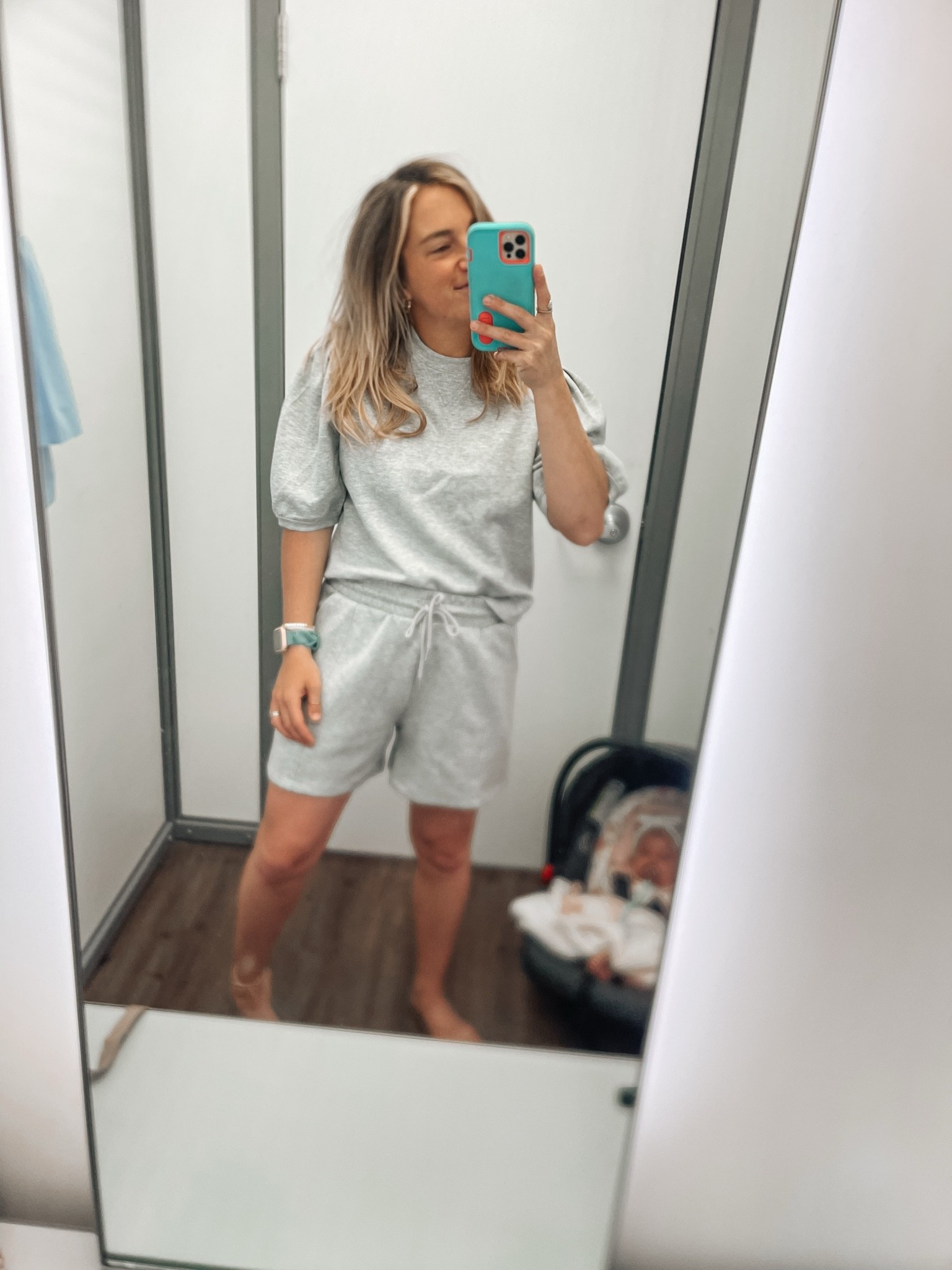 Bubble sleeve 
Sweats set
Set outfit 
Matching set 
Matching sets 
Sweat shorts outfit 
Summer outfit
Outfit for summer 
Simple outfit 
Everyday outfit

#LTKmomlife #LTKootd