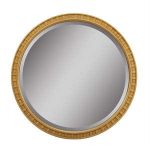 Jennifer Taylor Home Golden Oak Dauphin Round Gold Accent Wall Mirror | Cymax