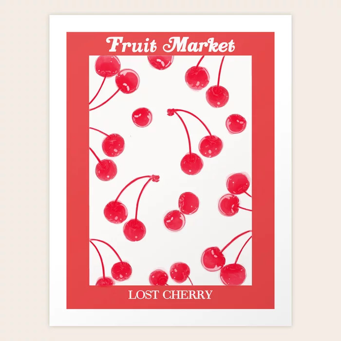 fruit market / lost cherry Art Print by les muses | Society6