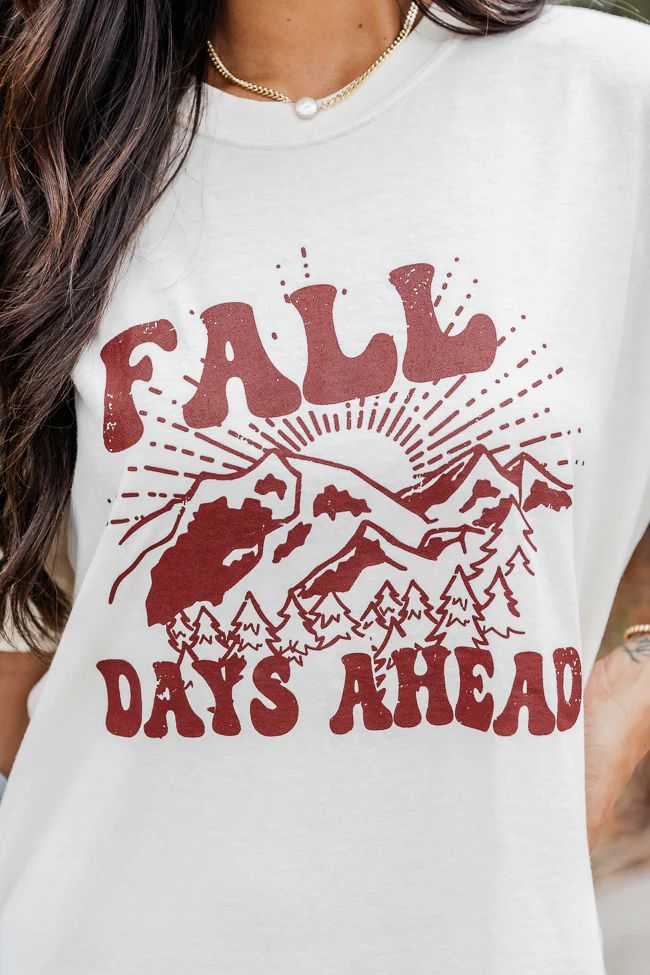 Fall Days Ahead Ivory Graphic tee | Pink Lily
