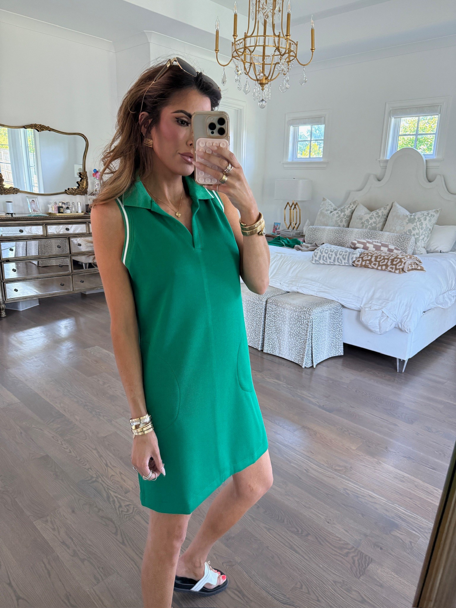 I am wearing a size small in dress. 
My code EMILYANNXSPANX will get you 15% off! 

@spanx #SpanxPartner 

Activewear, active dress, green dress, Spanx dress, golf dress, casual outfit, travel outfit, summer outfit, Emily Ann Gemma 

#LTKTravel #LTKStyleTip