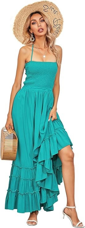 R.Vivimos Womens Summer Boho Sexy Backless Long Dresses | Amazon (US)