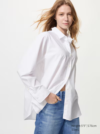 Cotton ShirtColour: 00 WHITESize: Women SXXSXSSMLXLXXLFind my sizeGet help with
finding your size... | UNIQLO (UK)