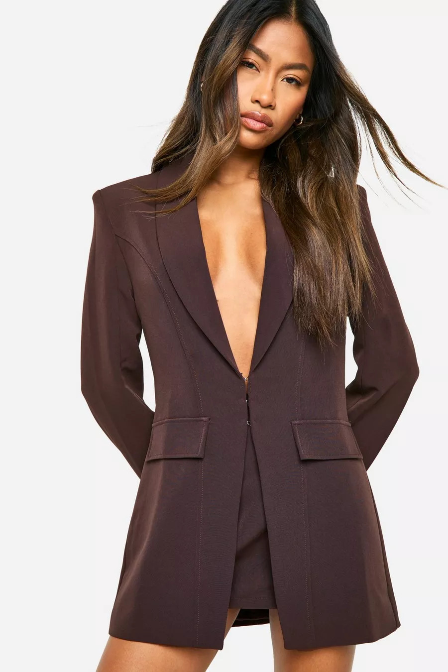 Blazer à coutures apparentes | Boohoo.com (FR)