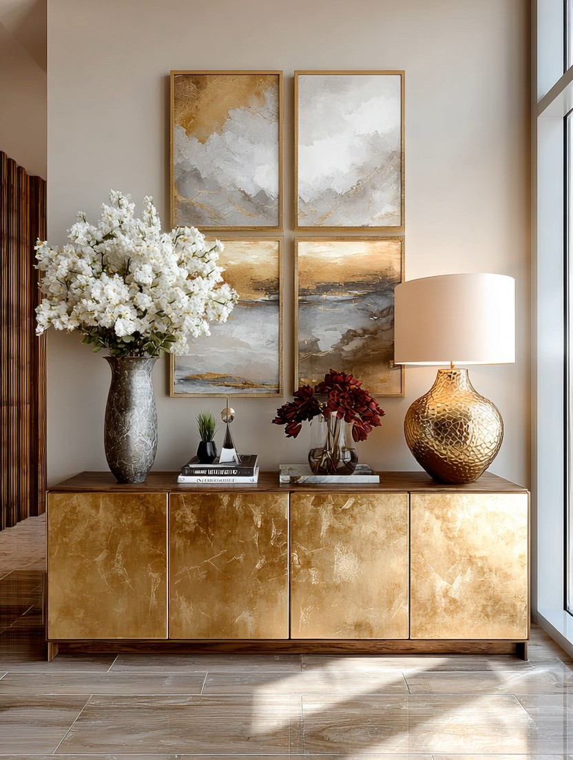Gold doesn’t have to be loud to feel luxurious.

Sometimes, it’s just two details—a set of gold frames and a statement gold-base table lamp.

That’s it.

Layer in your favorite memories—travel photos, family moments, or soft abstract art—and suddenly your console becomes personal, warm, and elevated.

The beauty? You can rotate the frames anytime. New memories, new look—same elegant foundation.

This is how you add a touch of gold without overwhelming your space.

Create this look with our curated sets of gold frames (sets of 4, 6, and 8) and statement table lamps—product options linked below.

#homedecor #wallartideas #interiordesign #decorinspiration 

 #LTKHome