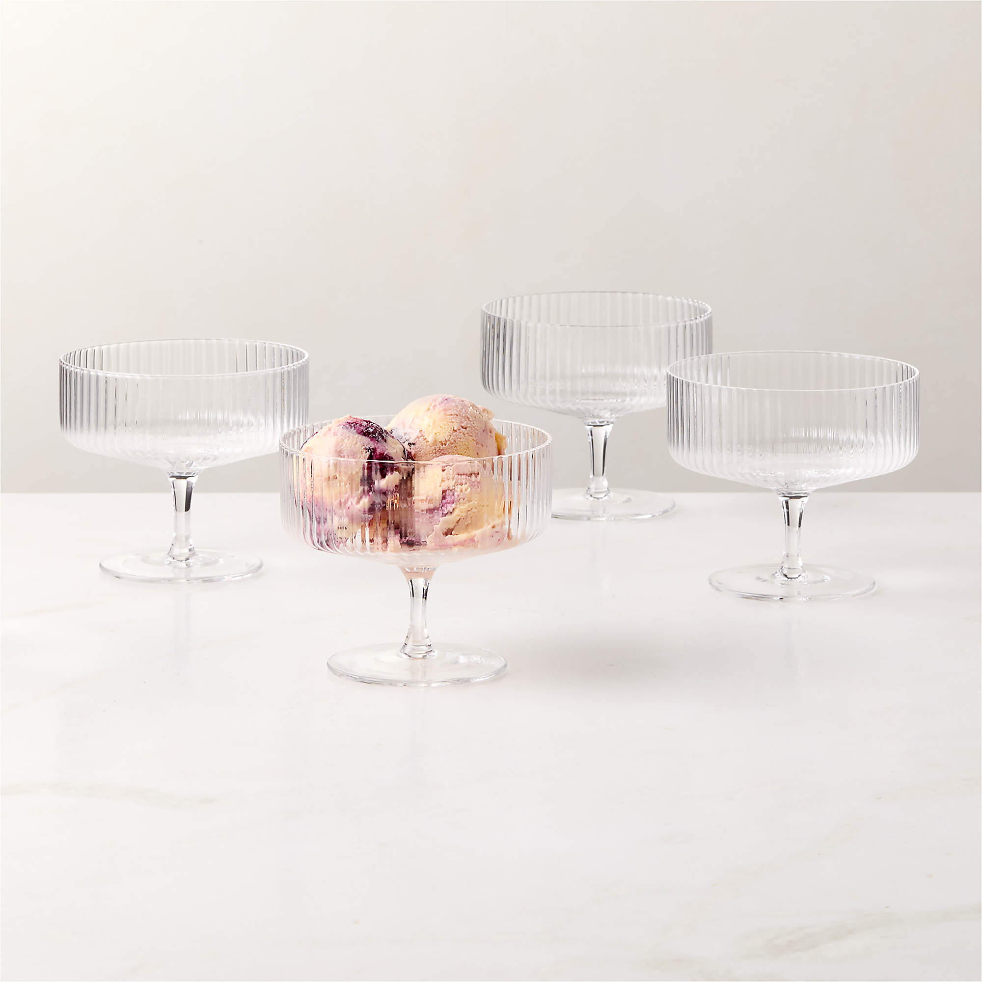 Eve Coupe Dessert Glass Set of 4 + Reviews | CB2 | CB2
