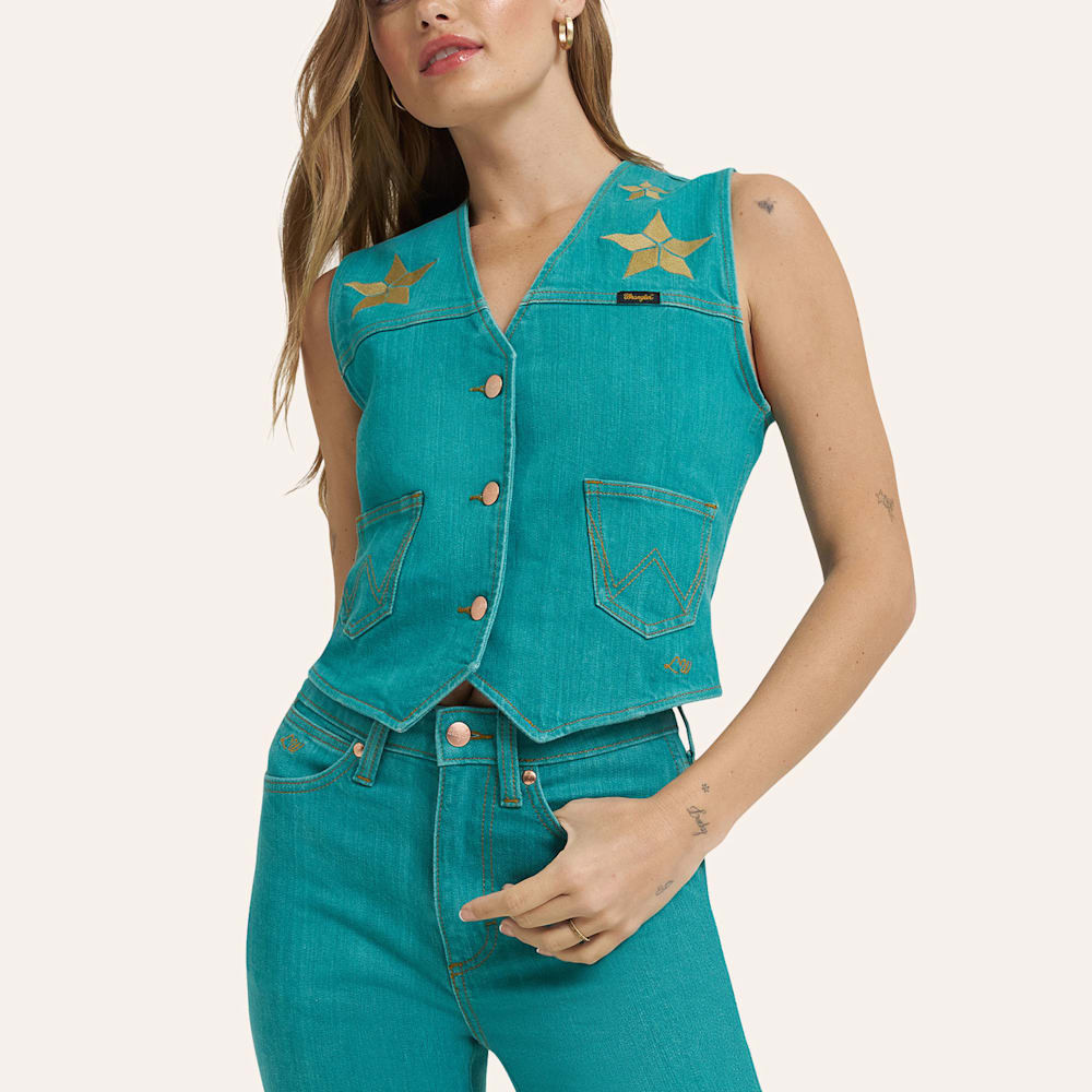 Lainey Wilson x Wrangler Denim Vest | Cavender's