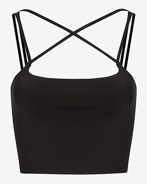 Body Contour Silky Strappy Back Cropped Cami | Express