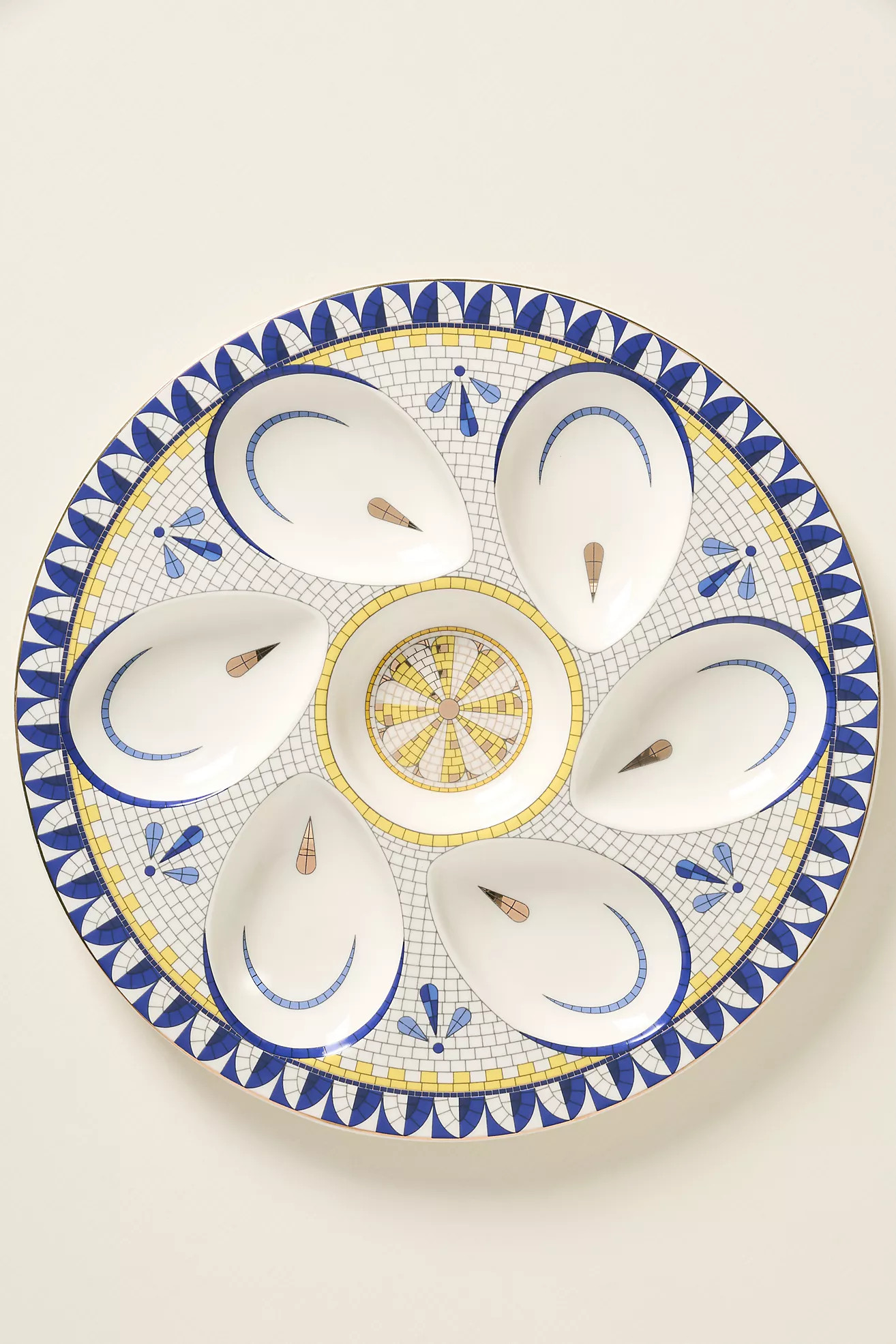 Bistro Tile Stoneware Oyster Serve Platter: Italia Edition | Anthropologie (UK)