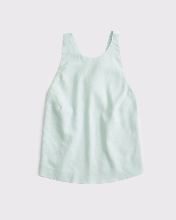 Women's Linen-Blend Open-Back Set Top | Women's New Arrivals | Abercrombie.com | Abercrombie & Fitch (US)