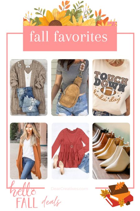 Fall fashions & fall styles all on sale! Sweaters, cardigans, booties, flown tiered tops, t-shirts, jeans, bags & crossbody bags… Even find fall decor to decorate with! #sale #deals #fallstyles #labordaysale 

#LTKsalealert #LTKSeasonal #LTKSale
