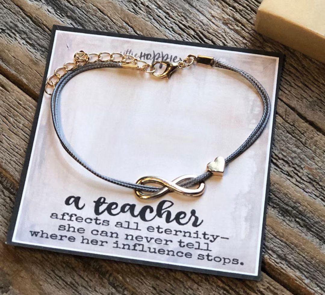 Teacher Infinity Bracelet Teacher Bracelet Teacher Gifts - Etsy | Etsy (US)
