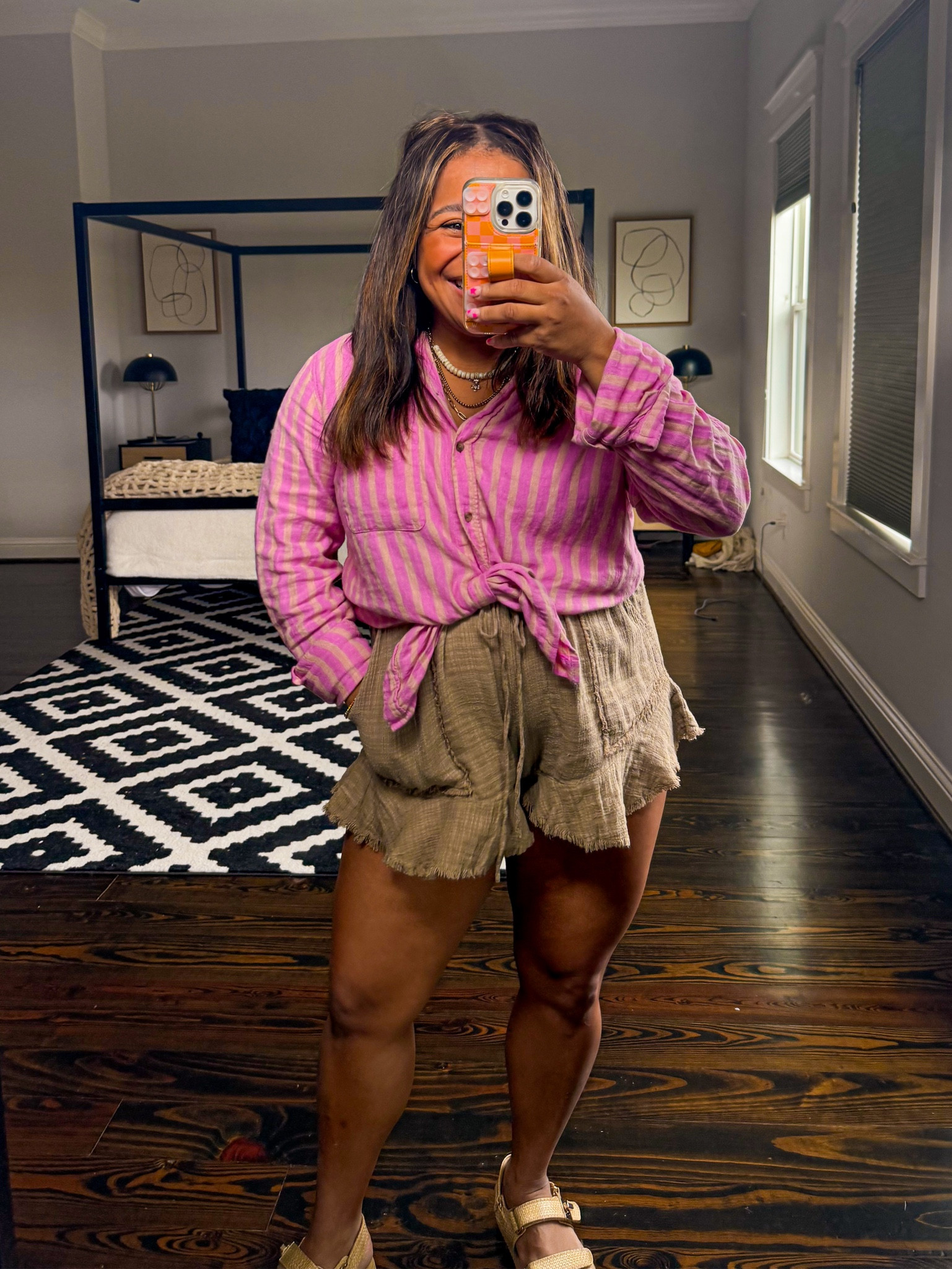 Easy spring outfit idea 🌸✨ sizing below:

blouse / large
shorts / medium / run big
sandals / 6 / run true to size

#LTKfindsunder100 #LTKSeasonal #LTKfindsunder50