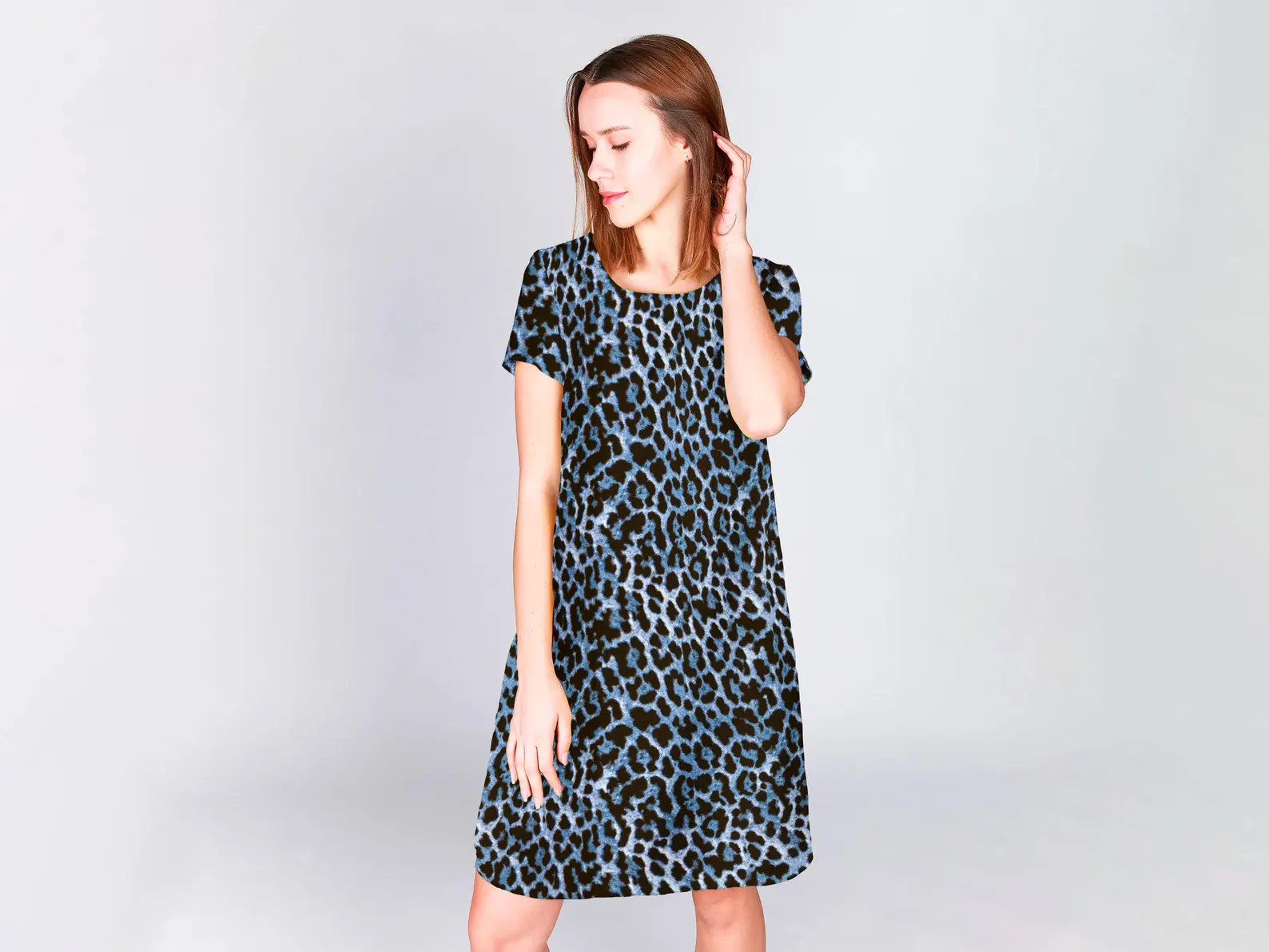 Snow Leopard Linen Tunic Dress, Summer Dress | Etsy (DACH)