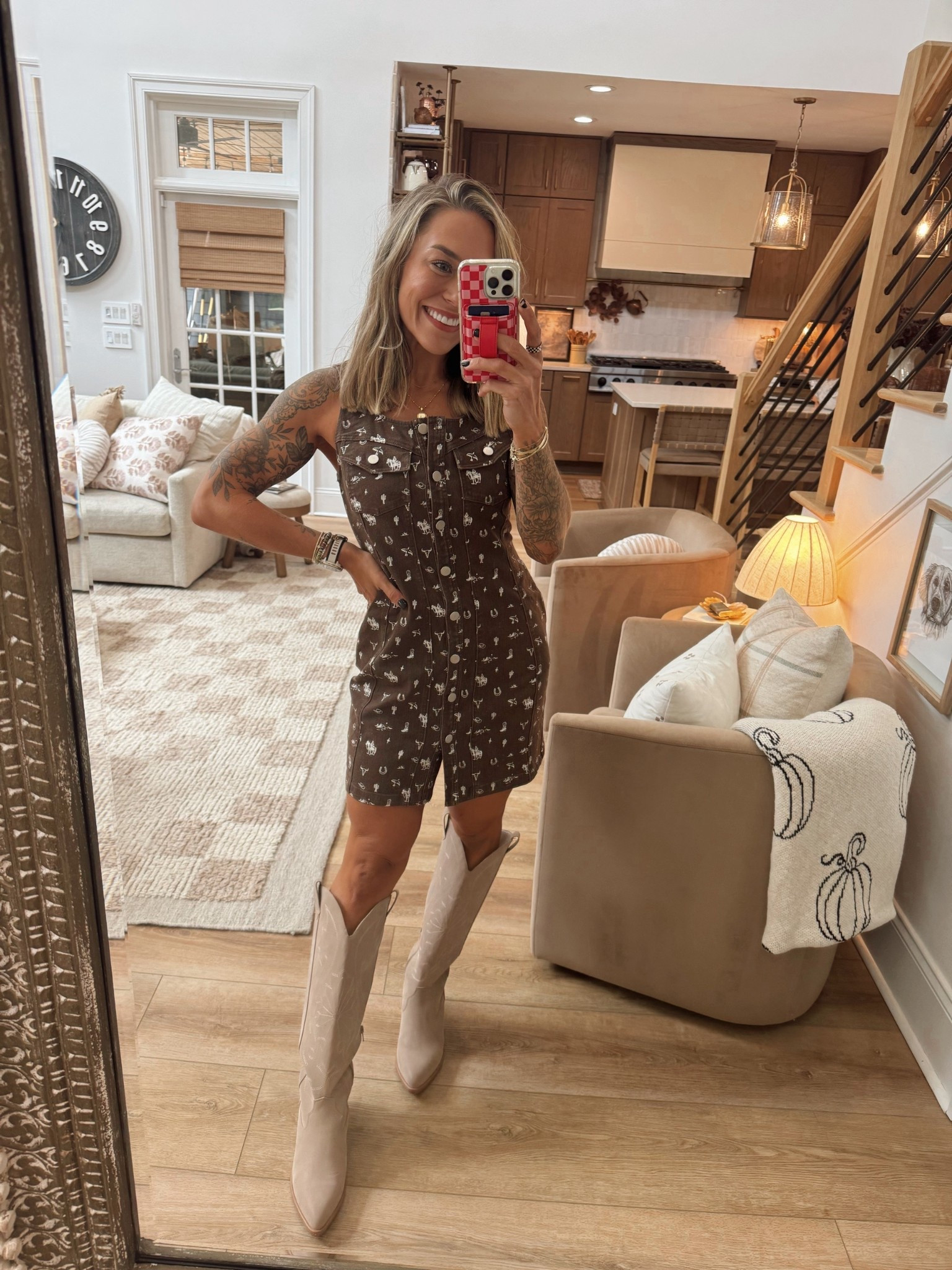 Some new arrivals for Fall from Pink Lily ✨🍂 my code HOLLEY saves you 30% off site-wide (excluding doorbusters / sale items) this week! 🙌🏼 sizing will be listed below! 

Denim dress - small, tts boots! 

Ootd / fall style / family pictures / cute / denim / dresses / boots / jumper / pink lily code / Holley Gabrielle / date night 

#LTKSeasonal #LTKStyleTip #LTKFindsUnder100