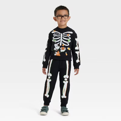 Toddler Boys' Disney Mickey Mouse Halloween Fleece Sweatshirt & Pants Set - Black | Target