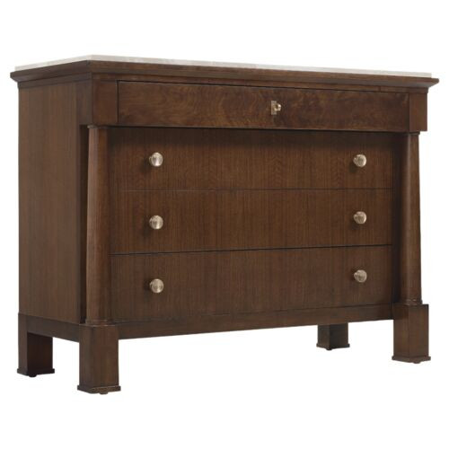 Archives Marble Top 4-Drawer Chest, Walnut | One Kings Lane