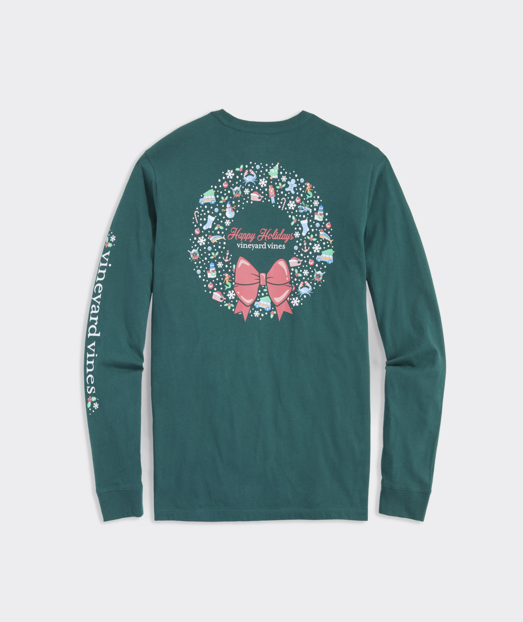 Wreath Icon Long-Sleeve Pocket Tee | vineyard vines